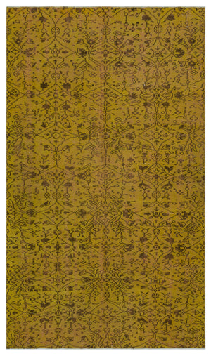 Yellow Over Dyed Vintage Rug 4'9'' x 8'0'' ft 146 x 244 cm