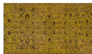 Yellow Over Dyed Vintage Rug 4'9'' x 8'0'' ft 146 x 244 cm