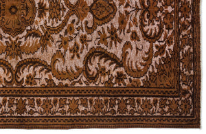 Brown Over Dyed Carved Rug 5'7'' x 8'4'' ft 170 x 254 cm