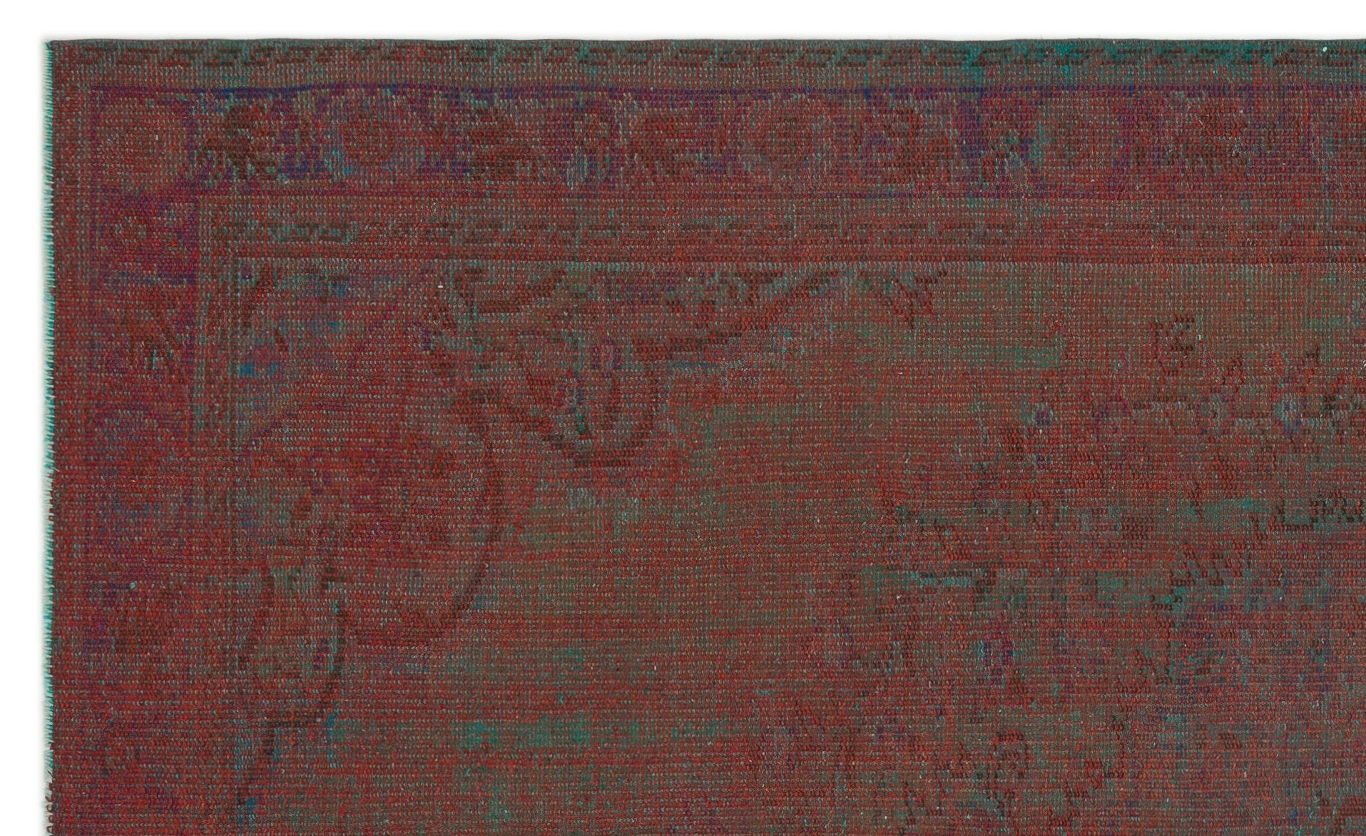 Brown Over Dyed Vintage Rug 5'7'' x 8'11'' ft 170 x 273 cm