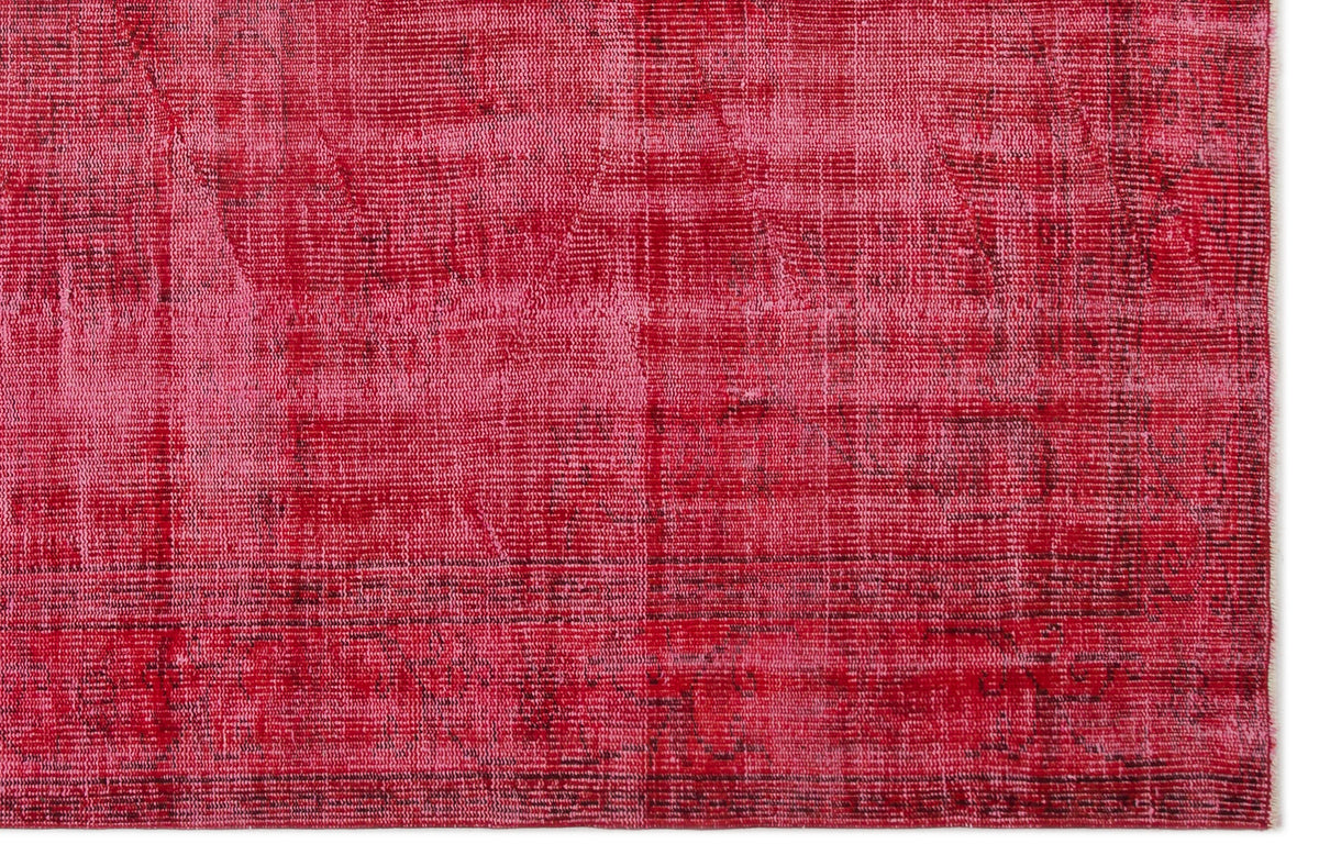 Red Over Dyed Vintage Rug 6&#39;0&#39;&#39; x 9&#39;2&#39;&#39; ft 183 x 280 cm