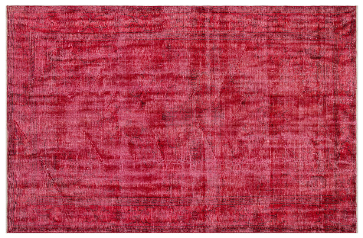 Red Over Dyed Vintage Rug 6&#39;0&#39;&#39; x 9&#39;2&#39;&#39; ft 183 x 280 cm