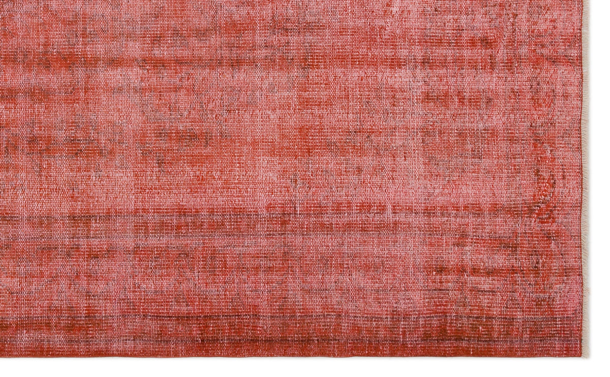 Orange Over Dyed Vintage Rug 5&#39;9&#39;&#39; x 9&#39;5&#39;&#39; ft 175 x 286 cm