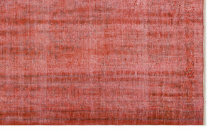 Orange Over Dyed Vintage Rug 5'9'' x 9'5'' ft 175 x 286 cm