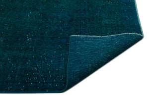Turquoise  Over Dyed Vintage XLarge Rug 9'1'' x 12'2'' ft 277 x 370 cm