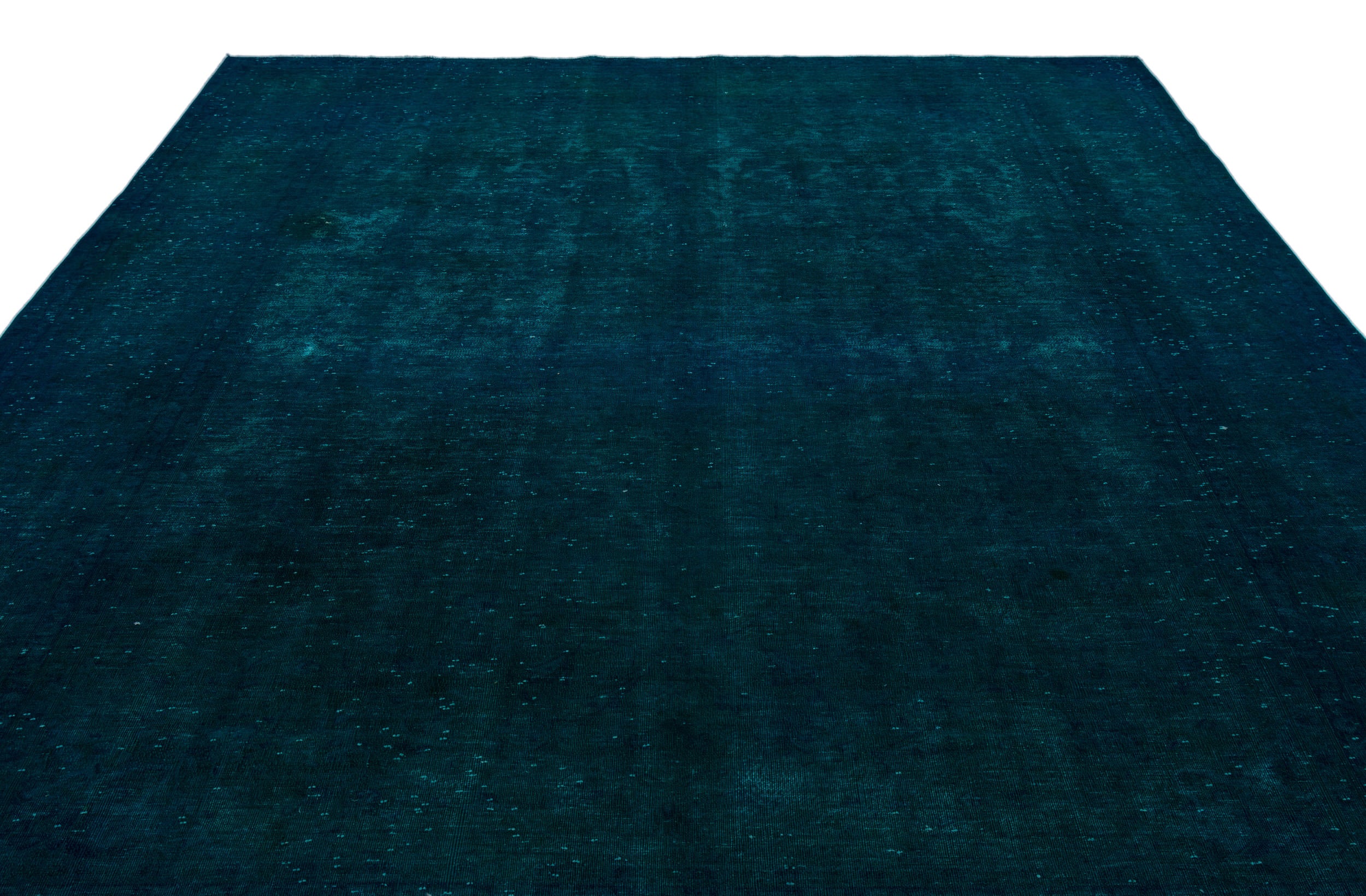 Turquoise  Over Dyed Vintage XLarge Rug 9'1'' x 12'2'' ft 277 x 370 cm