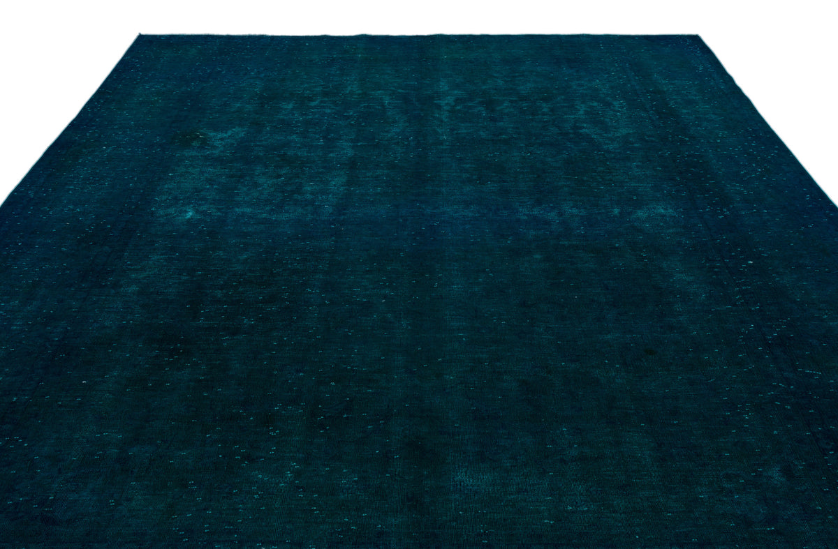 Turquoise  Over Dyed Vintage XLarge Rug 9&#39;1&#39;&#39; x 12&#39;2&#39;&#39; ft 277 x 370 cm
