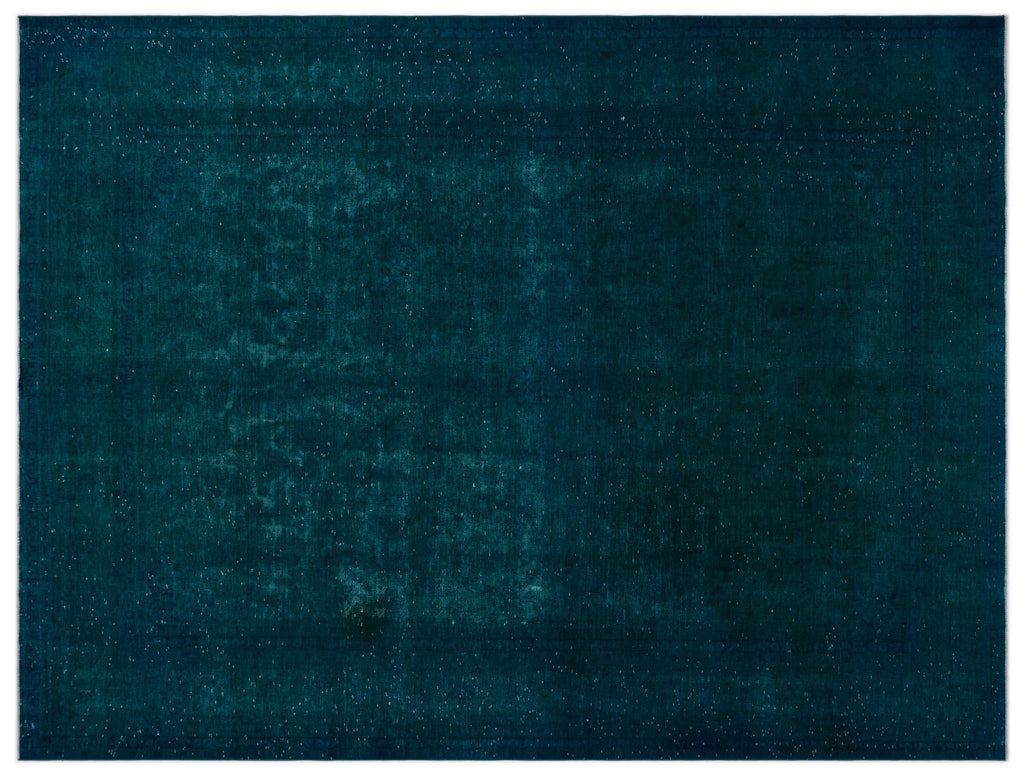 Turquoise  Over Dyed Vintage XLarge Rug 9'1'' x 12'2'' ft 277 x 370 cm