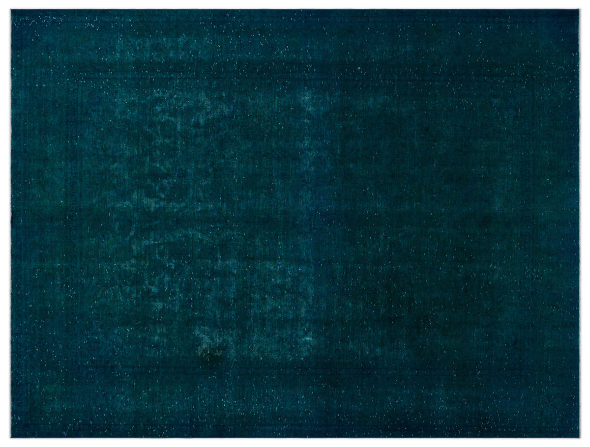 Turquoise  Over Dyed Vintage XLarge Rug 9&#39;1&#39;&#39; x 12&#39;2&#39;&#39; ft 277 x 370 cm