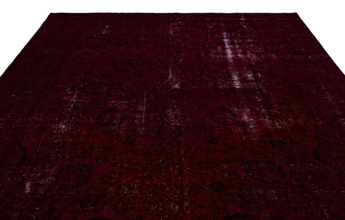 Red Over Dyed Vintage XLarge Rug 9&#39;7&#39;&#39; x 12&#39;7&#39;&#39; ft 292 x 383 cm