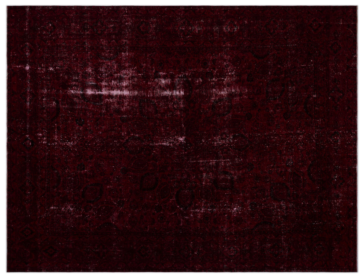 Red Over Dyed Vintage XLarge Rug 9&#39;7&#39;&#39; x 12&#39;7&#39;&#39; ft 292 x 383 cm