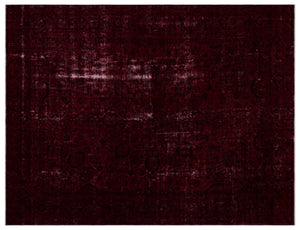 Red Over Dyed Vintage XLarge Rug 9'7'' x 12'7'' ft 292 x 383 cm