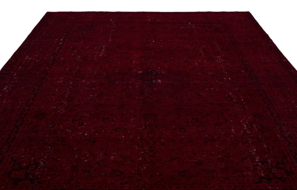 Red Over Dyed Vintage XLarge Rug 9'5'' x 12'4'' ft 286 x 375 cm