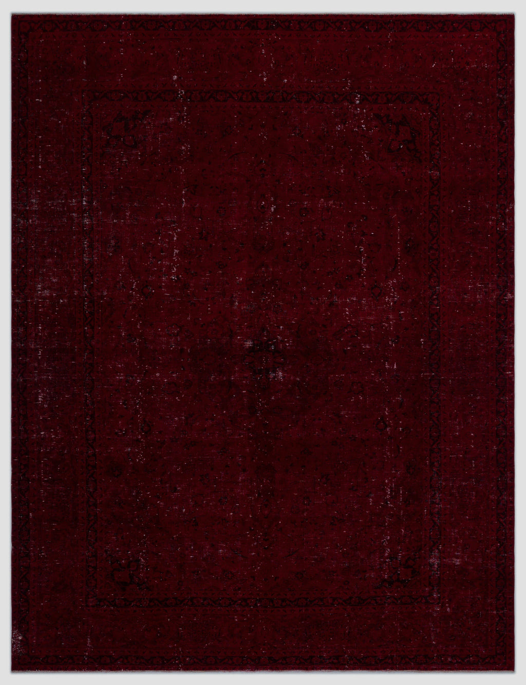 Red Over Dyed Vintage XLarge Rug 9'5'' x 12'4'' ft 286 x 375 cm
