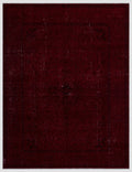 Red Over Dyed Vintage XLarge Rug 9'5'' x 12'4'' ft 286 x 375 cm