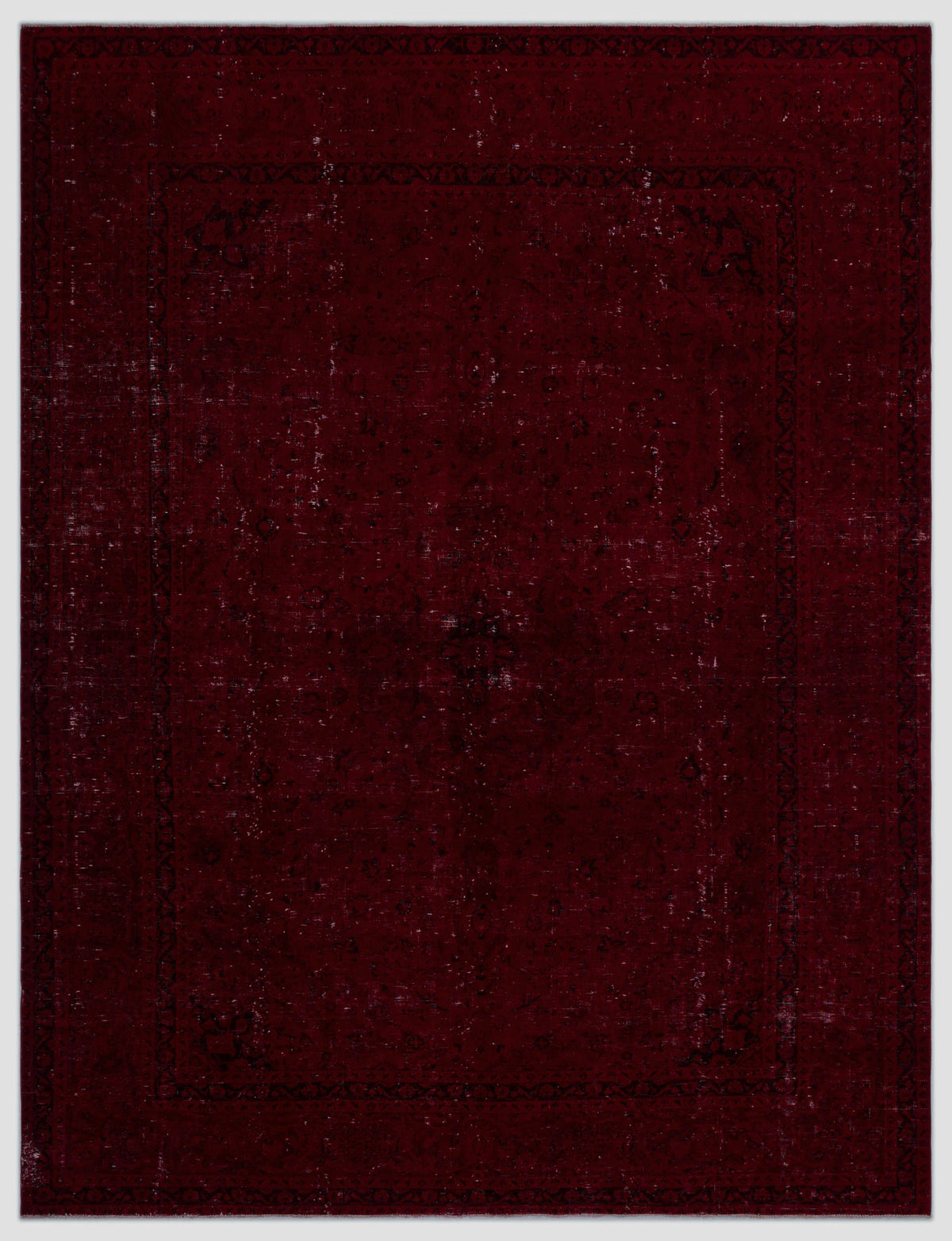 Red Over Dyed Vintage XLarge Rug 9&#39;5&#39;&#39; x 12&#39;4&#39;&#39; ft 286 x 375 cm