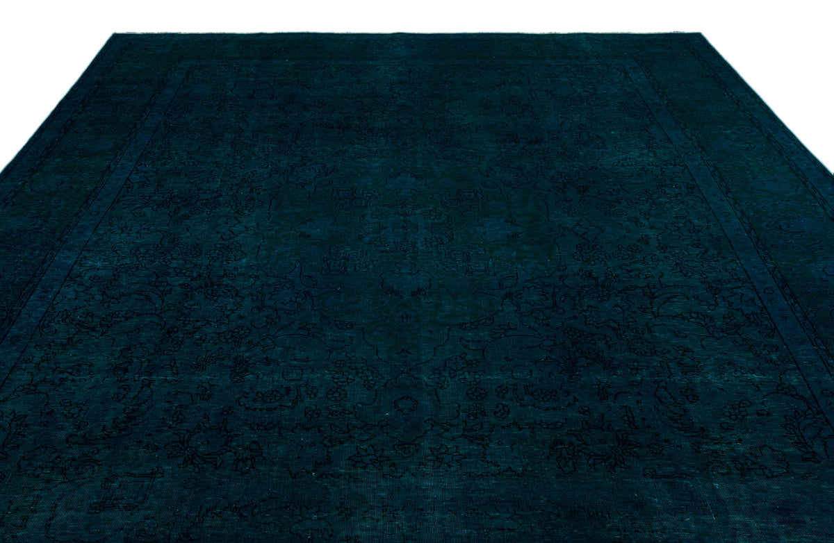 Turquoise  Over Dyed Vintage XLarge Rug 9&#39;3&#39;&#39; x 12&#39;11&#39;&#39; ft 283 x 394 cm
