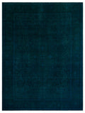 Turquoise  Over Dyed Vintage XLarge Rug 9'3'' x 12'11'' ft 283 x 394 cm