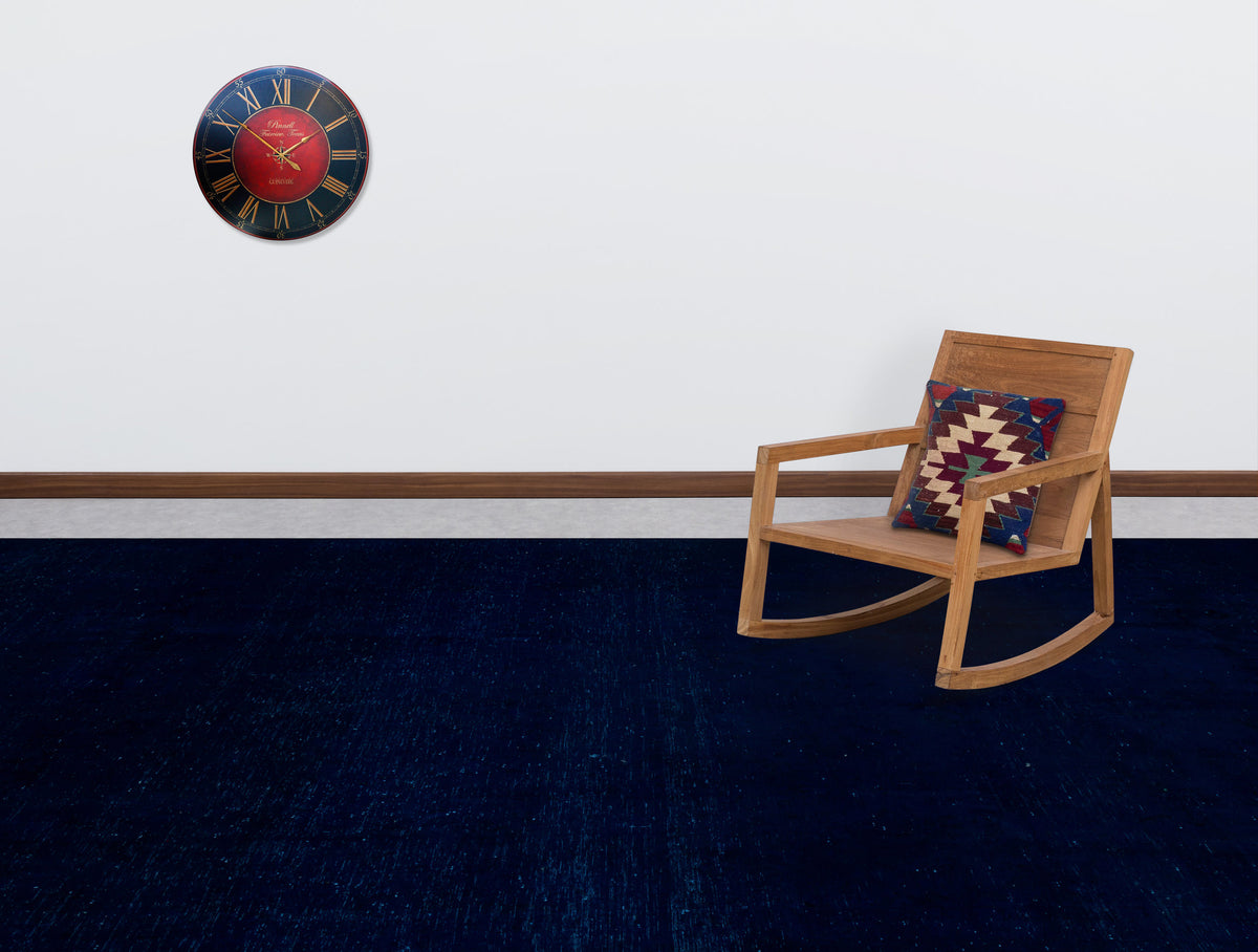 Blue Over Dyed Vintage XLarge Rug 8&#39;10&#39;&#39; x 12&#39;6&#39;&#39; ft 270 x 381 cm