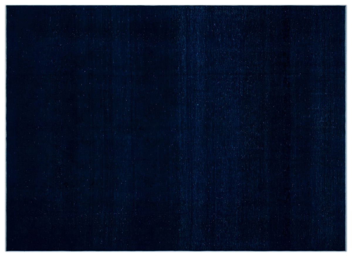 Blue Over Dyed Vintage XLarge Rug 8&#39;10&#39;&#39; x 12&#39;6&#39;&#39; ft 270 x 381 cm