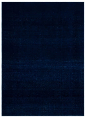 Blue Over Dyed Vintage XLarge Rug 8'10'' x 12'6'' ft 270 x 381 cm