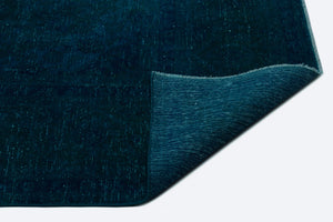 Turquoise  Over Dyed Vintage XLarge Rug 7'10'' x 12'2'' ft 238 x 370 cm