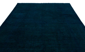 Turquoise  Over Dyed Vintage XLarge Rug 7'10'' x 12'2'' ft 238 x 370 cm