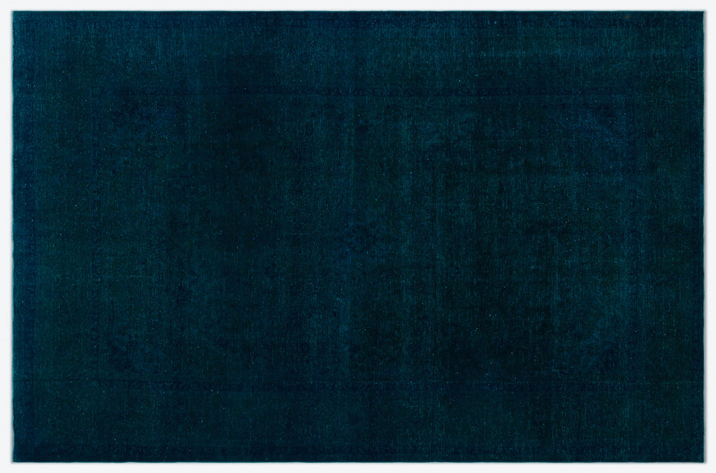 Turquoise  Over Dyed Vintage XLarge Rug 7'10'' x 12'2'' ft 238 x 370 cm