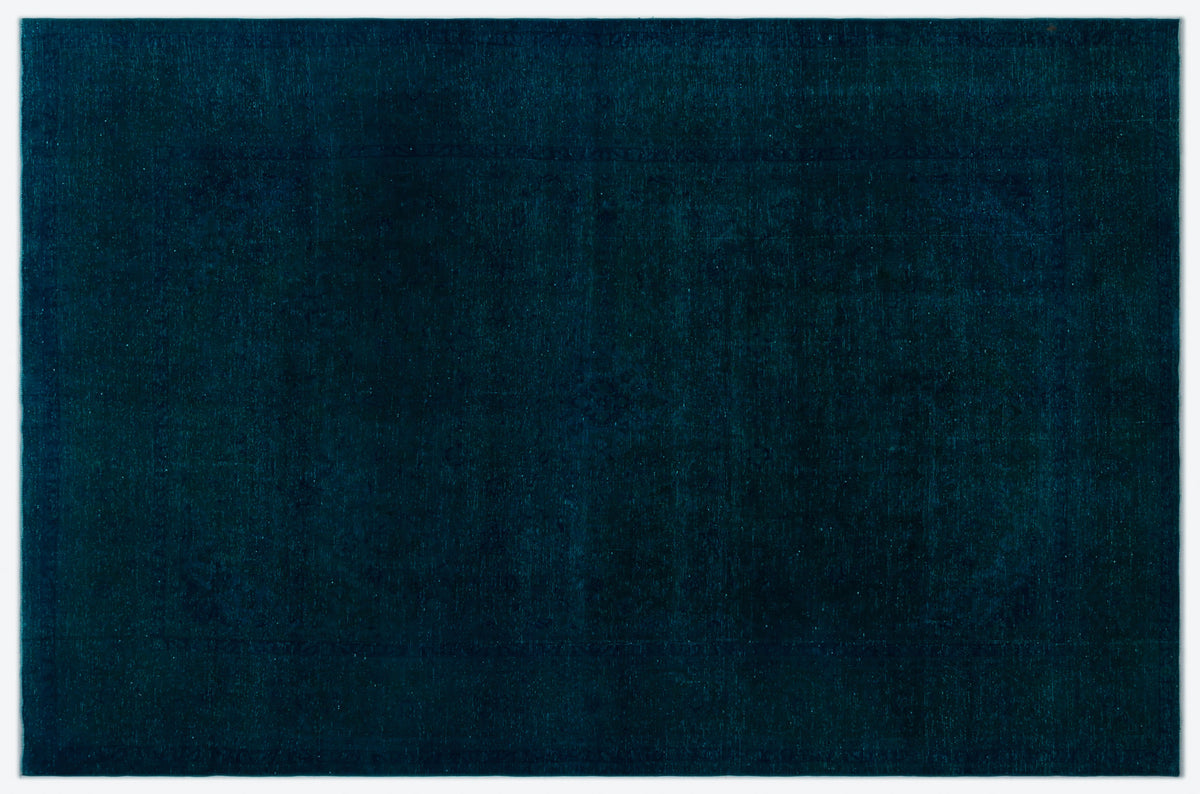 Turquoise  Over Dyed Vintage XLarge Rug 7&#39;10&#39;&#39; x 12&#39;2&#39;&#39; ft 238 x 370 cm
