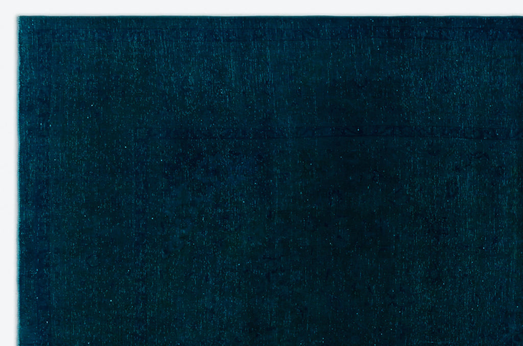 Turquoise  Over Dyed Vintage XLarge Rug 7'10'' x 12'2'' ft 238 x 370 cm