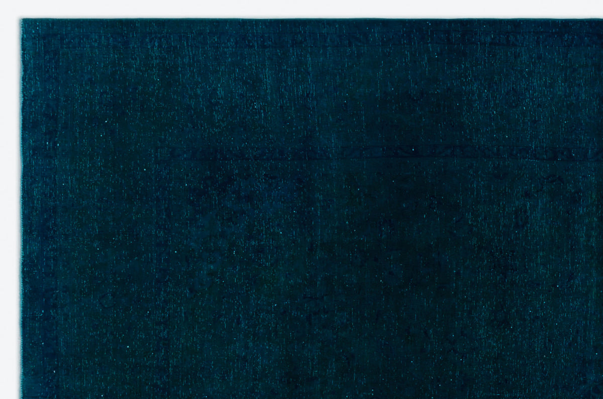 Turquoise  Over Dyed Vintage XLarge Rug 7&#39;10&#39;&#39; x 12&#39;2&#39;&#39; ft 238 x 370 cm