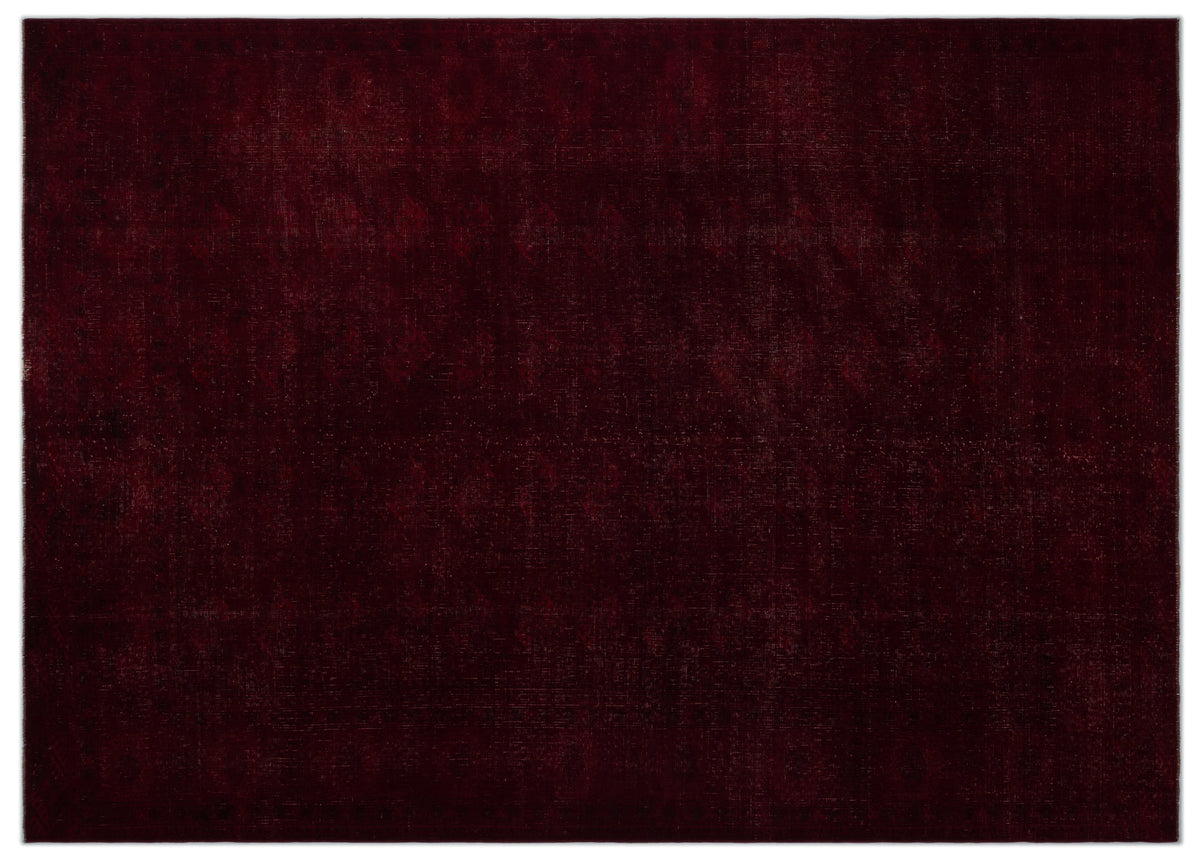 Red Over Dyed Vintage XLarge Rug 8&#39;10&#39;&#39; x 12&#39;4&#39;&#39; ft 270 x 375 cm
