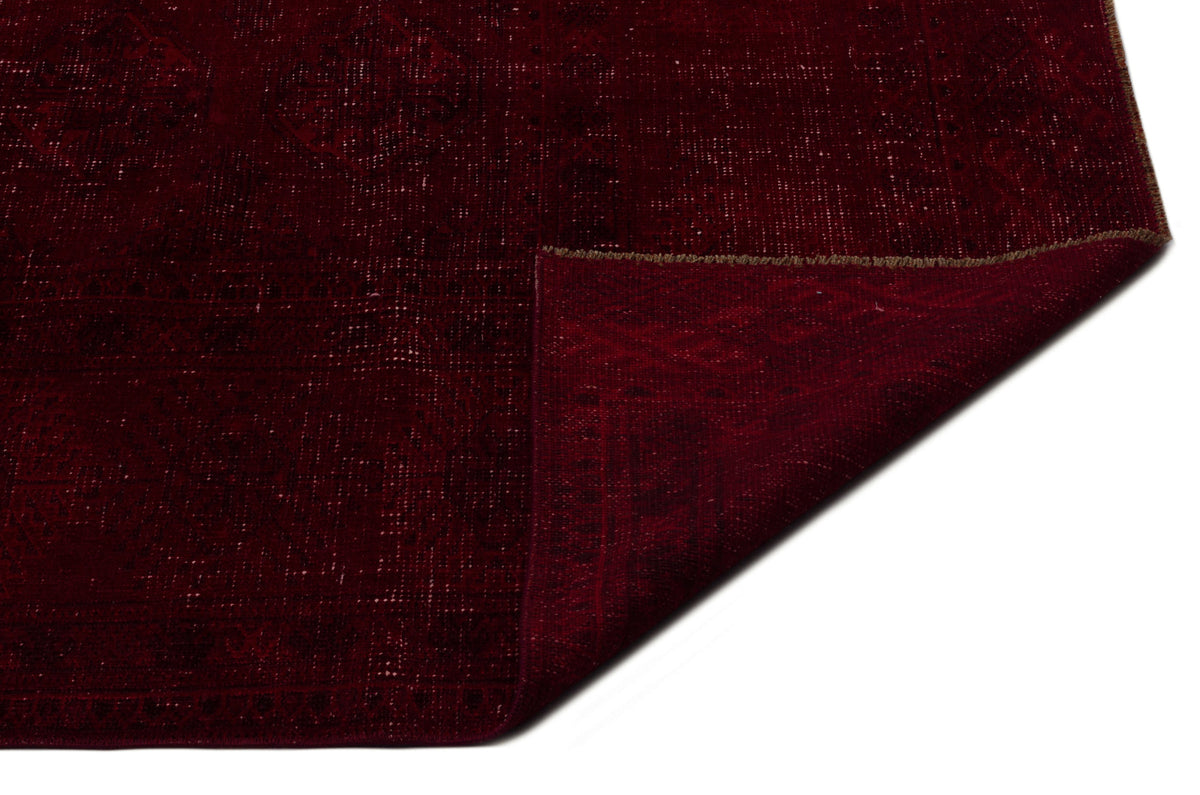 Red Over Dyed Vintage XLarge Rug 8&#39;10&#39;&#39; x 12&#39;4&#39;&#39; ft 270 x 375 cm