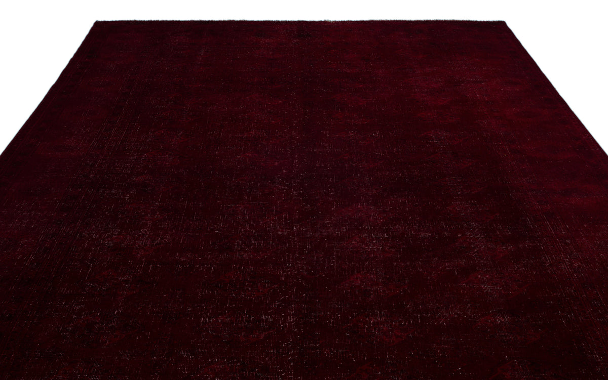 Red Over Dyed Vintage XLarge Rug 8&#39;10&#39;&#39; x 12&#39;4&#39;&#39; ft 270 x 375 cm