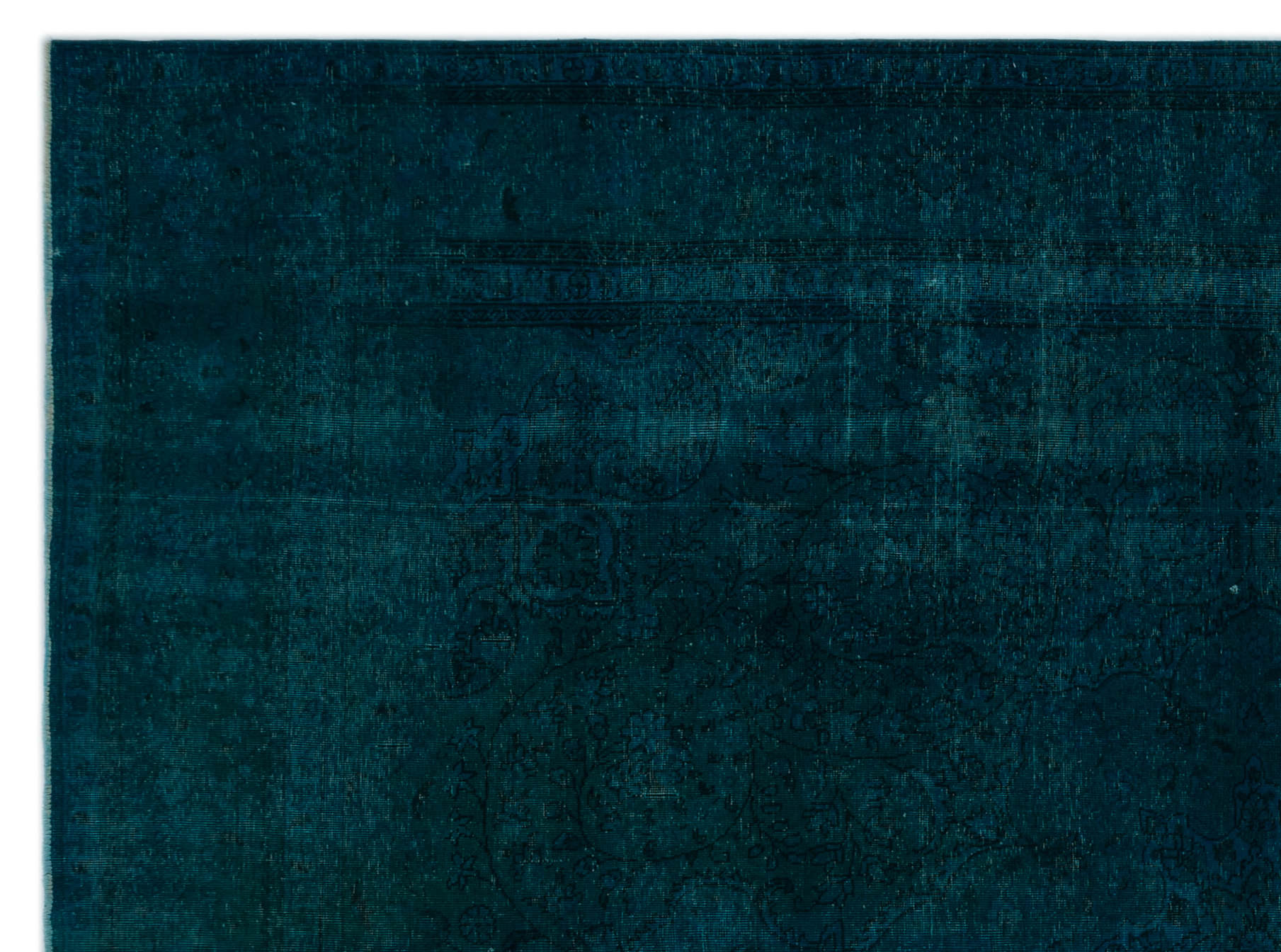Turquoise  Over Dyed Vintage XLarge Rug 9'11'' x 12'12'' ft 301 x 395 cm