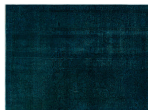 Turquoise  Over Dyed Vintage XLarge Rug 9'11'' x 12'12'' ft 301 x 395 cm