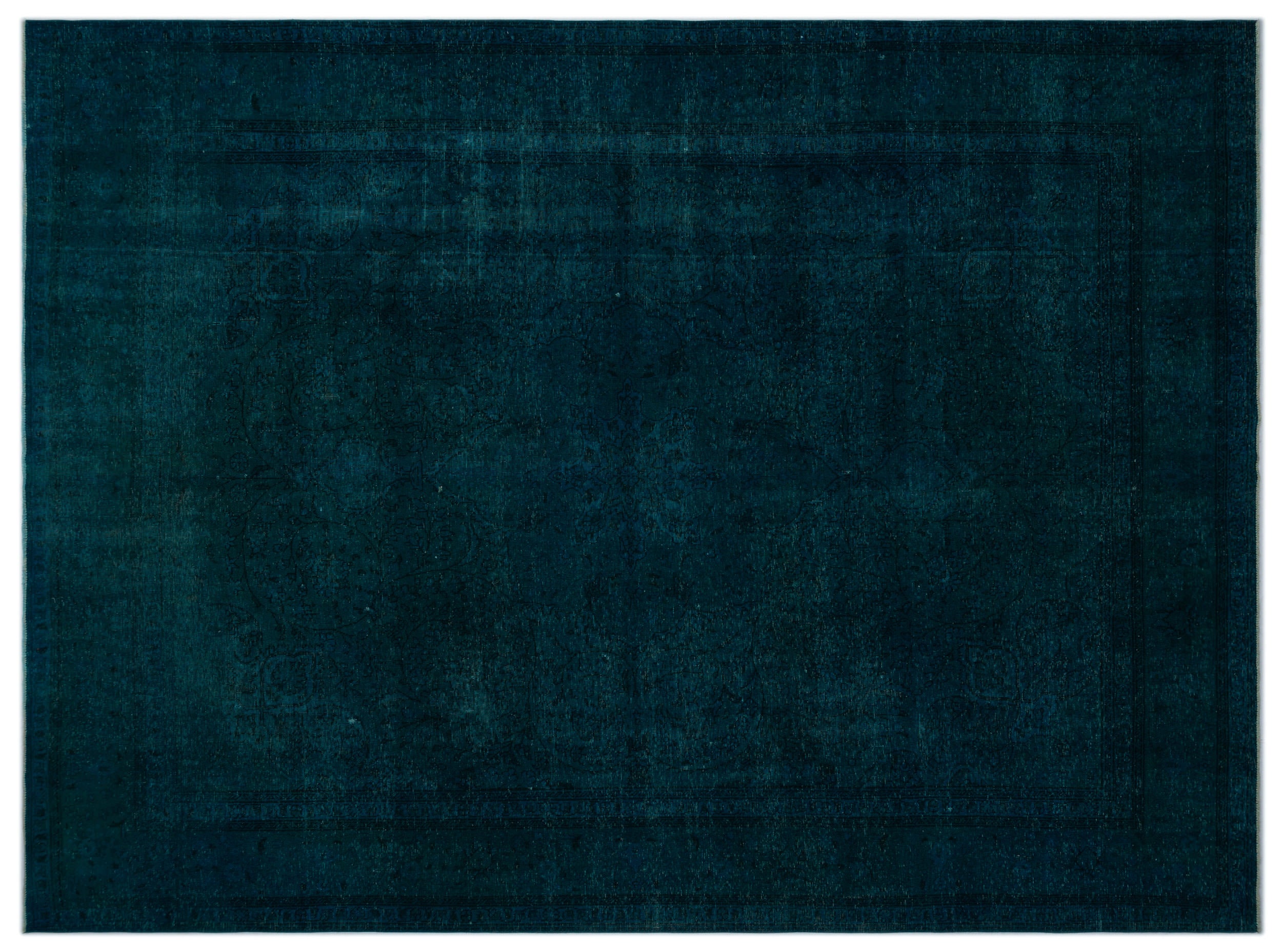 Turquoise  Over Dyed Vintage XLarge Rug 9'11'' x 12'12'' ft 301 x 395 cm