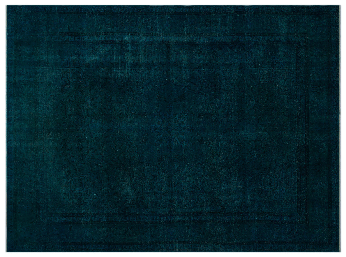 Turquoise  Over Dyed Vintage XLarge Rug 9&#39;11&#39;&#39; x 12&#39;12&#39;&#39; ft 301 x 395 cm