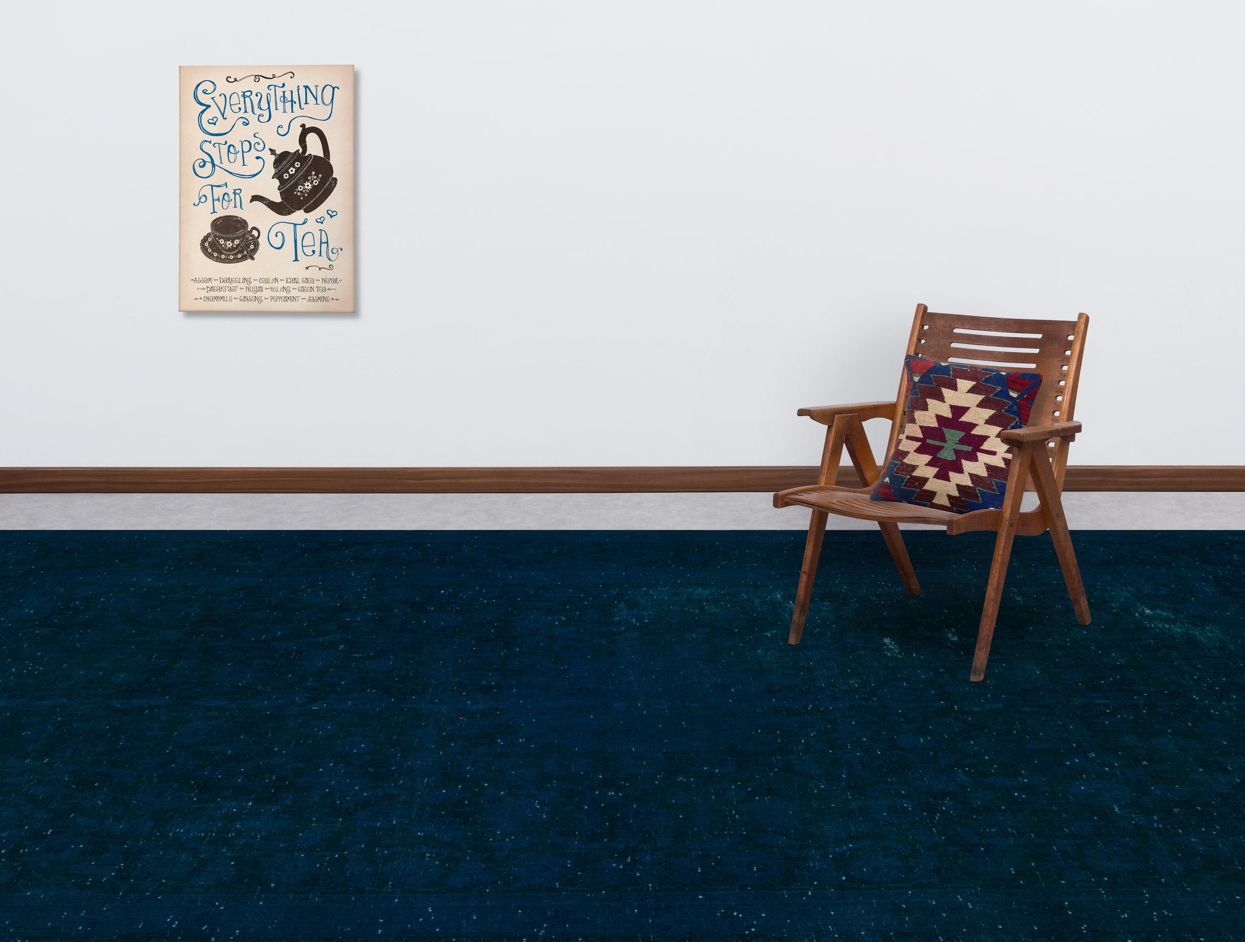 Turquoise  Over Dyed Vintage XLarge Rug 9'0'' x 12'4'' ft 275 x 377 cm