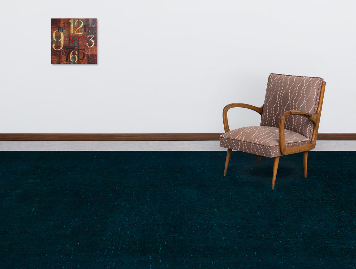 Turquoise  Over Dyed Vintage XLarge Rug 9&#39;4&#39;&#39; x 14&#39;5&#39;&#39; ft 285 x 440 cm