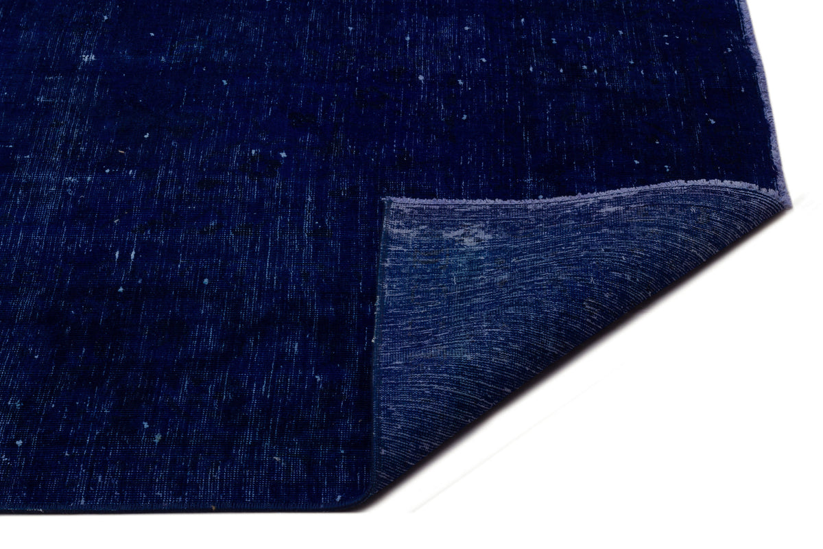 Blue Over Dyed Vintage XLarge Rug 7&#39;9&#39;&#39; x 10&#39;9&#39;&#39; ft 235 x 328 cm