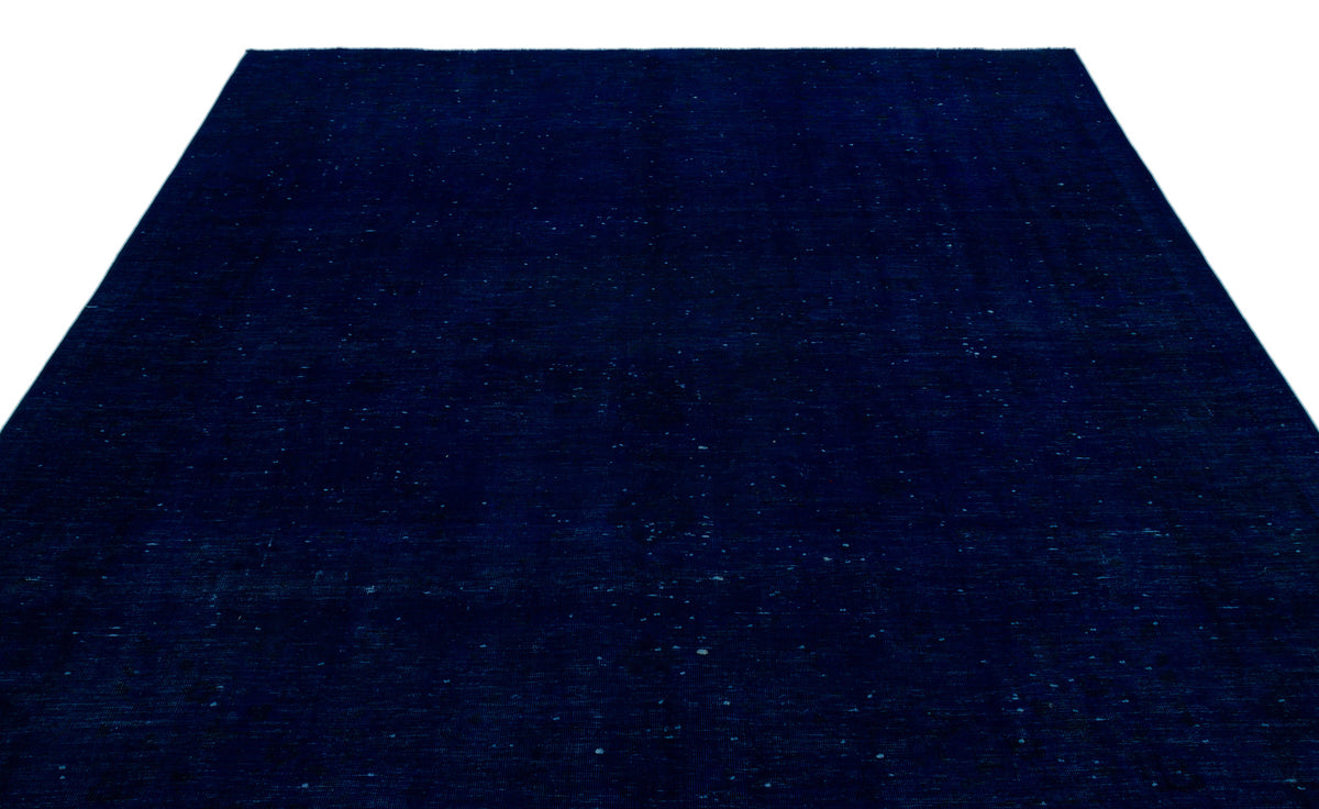 Blue Over Dyed Vintage XLarge Rug 7&#39;9&#39;&#39; x 10&#39;9&#39;&#39; ft 235 x 328 cm