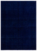 Blue Over Dyed Vintage XLarge Rug 7'9'' x 10'9'' ft 235 x 328 cm