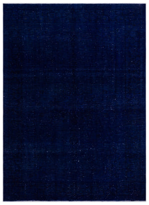 Blue Over Dyed Vintage XLarge Rug 7'9'' x 10'9'' ft 235 x 328 cm