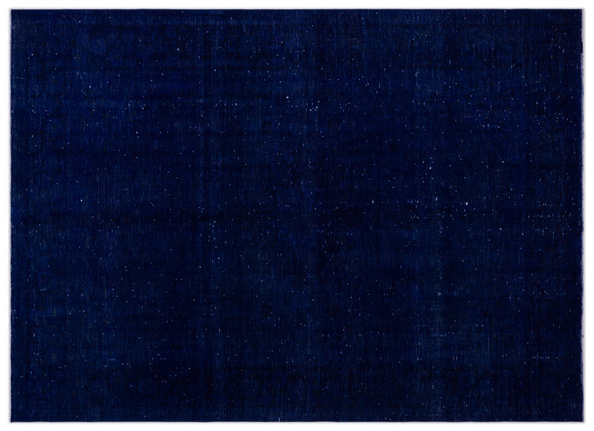 Blue Over Dyed Vintage XLarge Rug 7&#39;9&#39;&#39; x 10&#39;9&#39;&#39; ft 235 x 328 cm