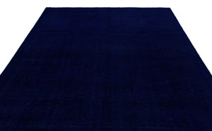 Blue Over Dyed Vintage XLarge Rug 7'9'' x 11'2'' ft 235 x 341 cm