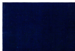 Blue Over Dyed Vintage XLarge Rug 7'9'' x 11'2'' ft 235 x 341 cm