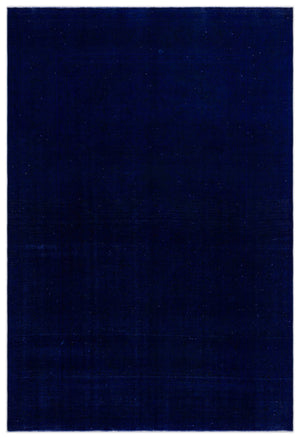 Blue Over Dyed Vintage XLarge Rug 7'9'' x 11'2'' ft 235 x 341 cm