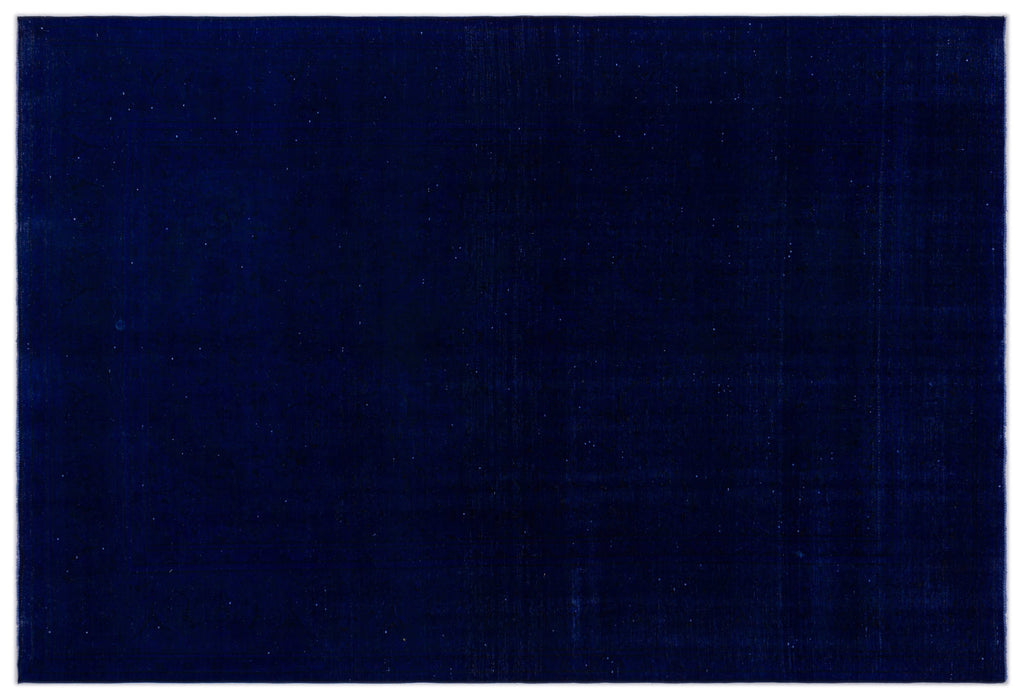 Blue Over Dyed Vintage XLarge Rug 7'9'' x 11'2'' ft 235 x 341 cm