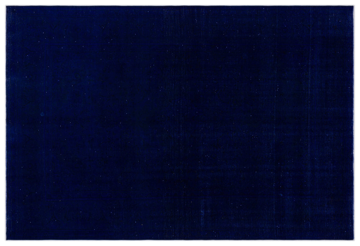 Blue Over Dyed Vintage XLarge Rug 7&#39;9&#39;&#39; x 11&#39;2&#39;&#39; ft 235 x 341 cm